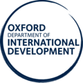 Oxford Department of International Development logo with navy circle